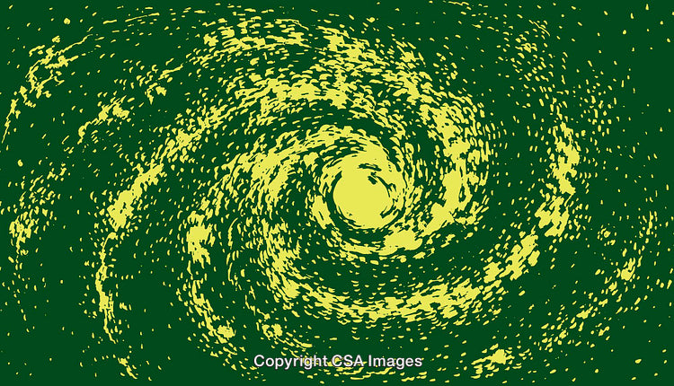 Abstract Green and Yellow Swirl Line Art Design with Dynamic Motion