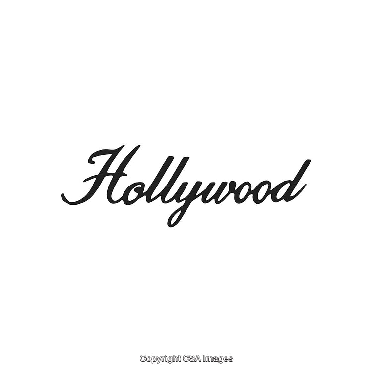 Hollywood-Inspired Elegant Wordmark Design in Classic Black and White