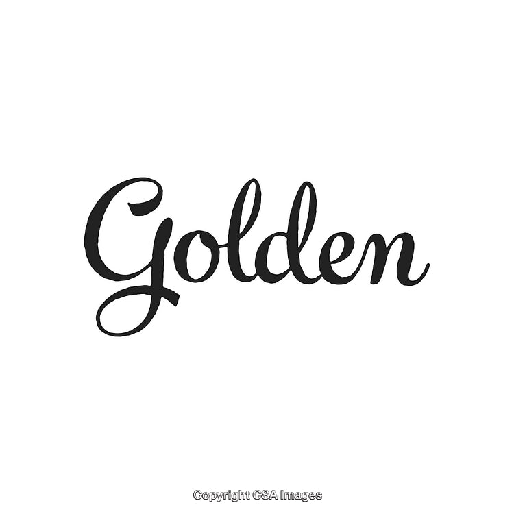 Sophisticated Typography of the Word 'Golden' in Elegant Black Script