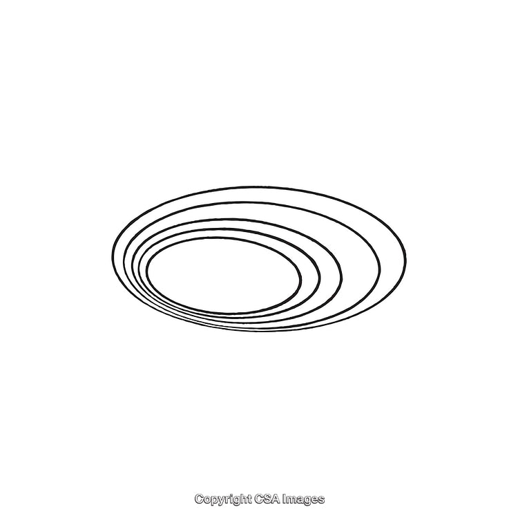 Minimalist Black and White Concentric Circular Design with Abstract Lines