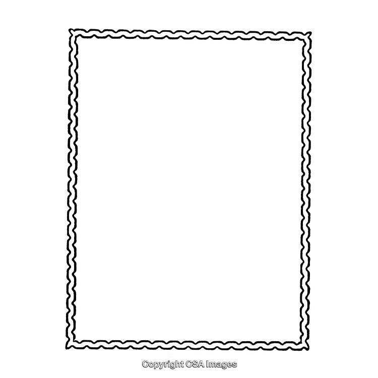 Elegant Black and White Wavy Frame Design for Creative Projects