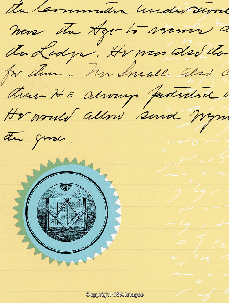 Elegant Calligraphy with Vintage Symbol on Yellow Background