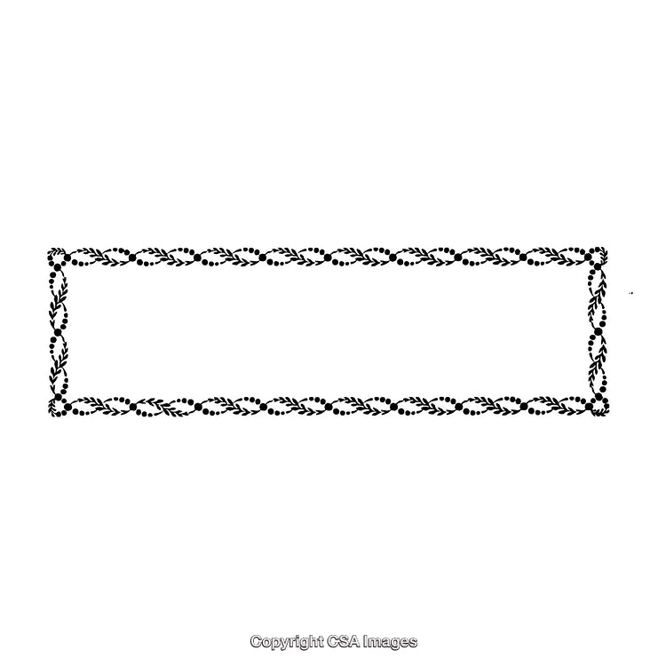Elegant Black and White Floral Decor Border for Digital or Print Design
