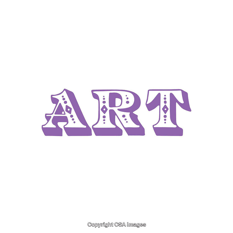 Bold Typography Art Design With Decorative Patterns in Purple Letters