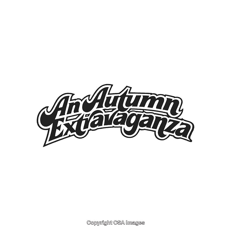 Creative Typography Logo Featuring 'An Autumn Extravaganza' Text in Retro Style