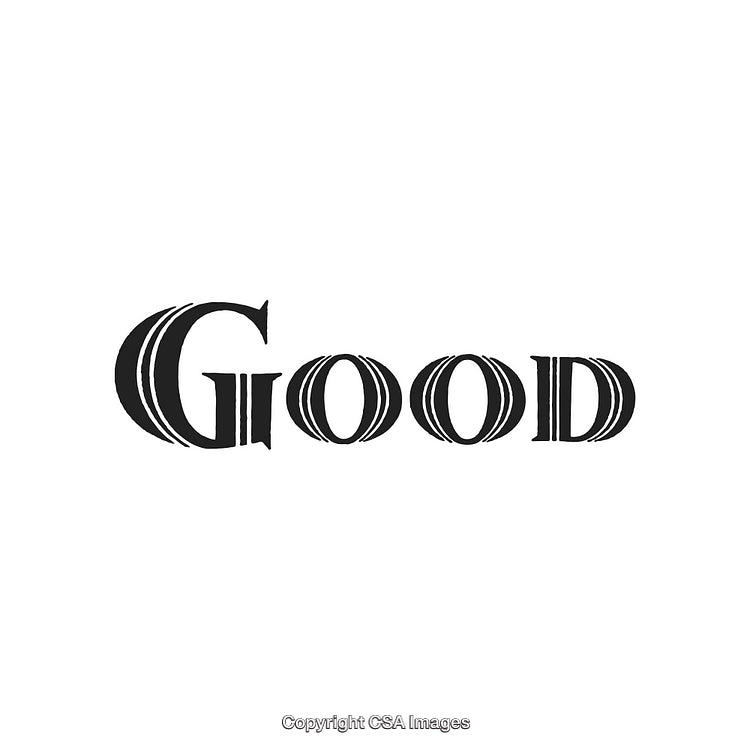 Stylized Typography with the Word 'Good' in Artistic Design