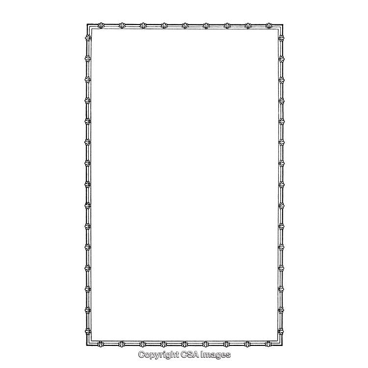 Elegant Black and White Frame with Ornate Border Design