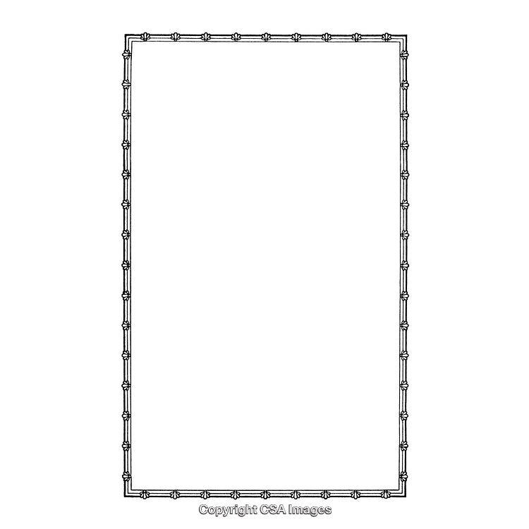 Elegant Black and White Frame with Ornate Border Design