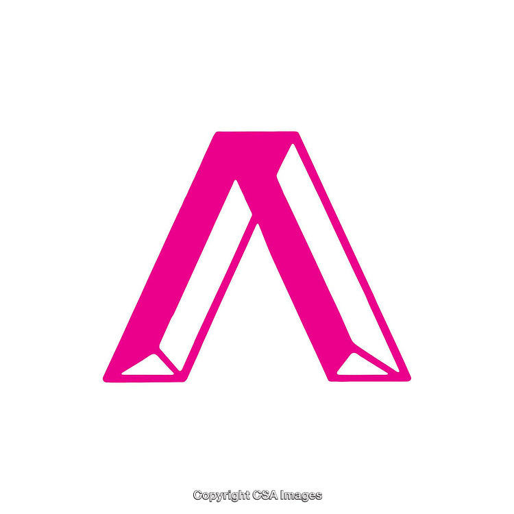 Vibrant Pink Stylized Greek Lambda Symbol on White Background Symbolizing Fraternity Culture
