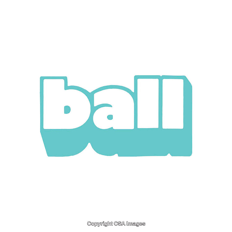 Stylized Word Graphic With Blue and White Bold Typography