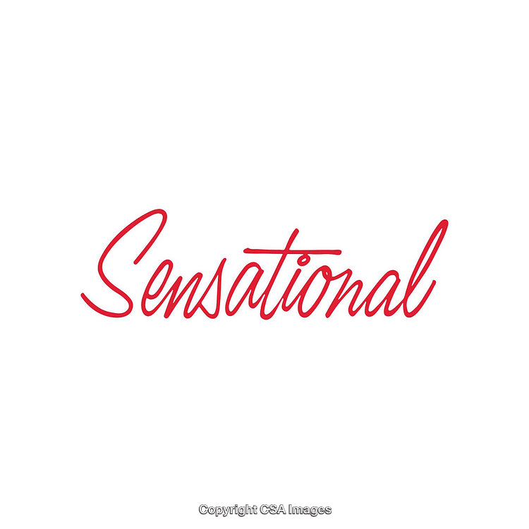 Sensational Red Typography on Minimalist White Background