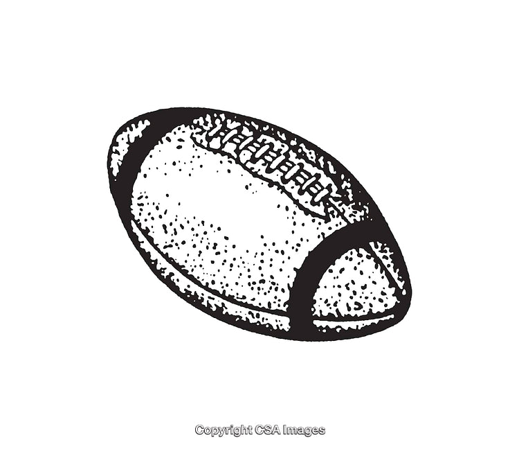 Black And White Line Art Illustration of a Football