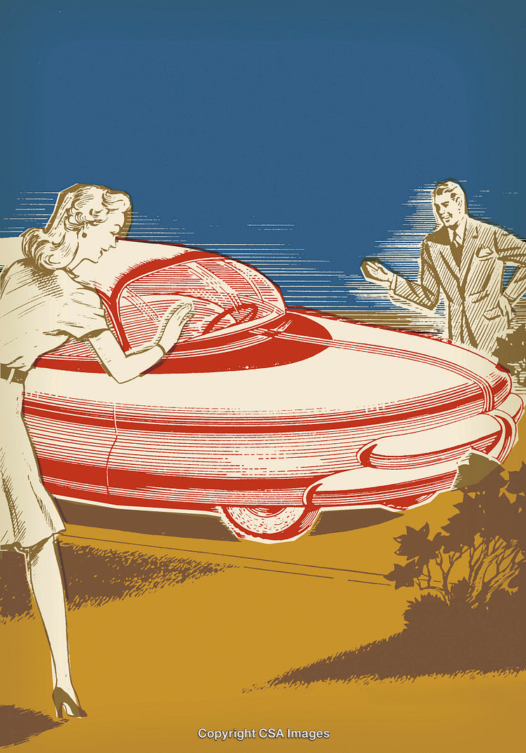 Man and Woman Meeting By a Car