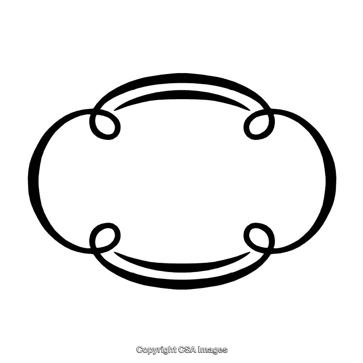 Elegant Symmetrical Black And White Border Design With Intertwining Lines