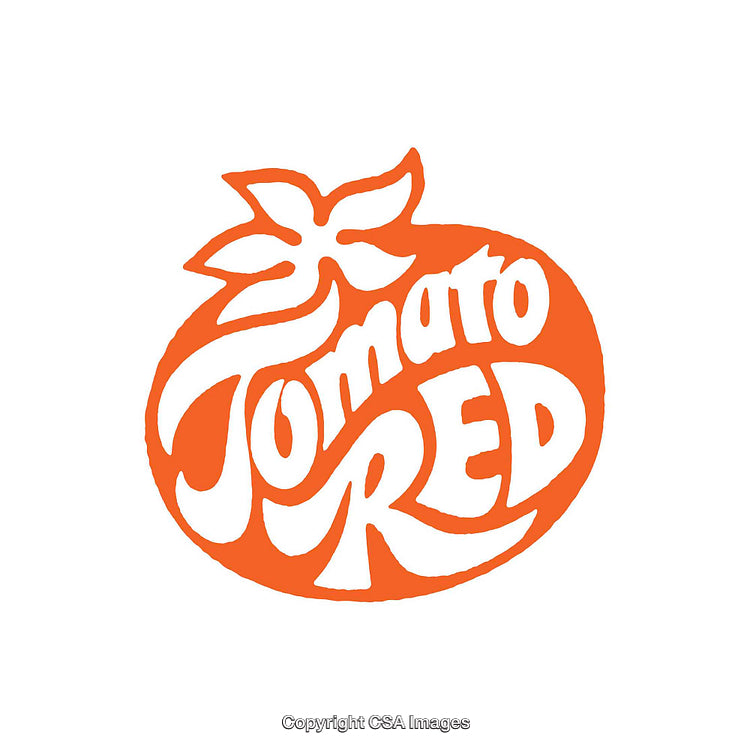 Retro Typography Logo Featuring Tomato Red Design Elements