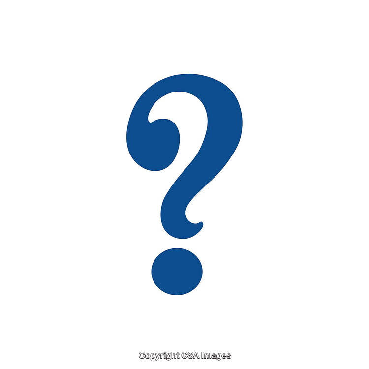 Blue Question Mark Isolated on a White Background