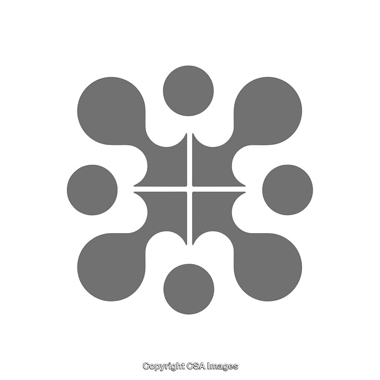 Symmetrical Abstract Gray Geometric Shape Design on White Background