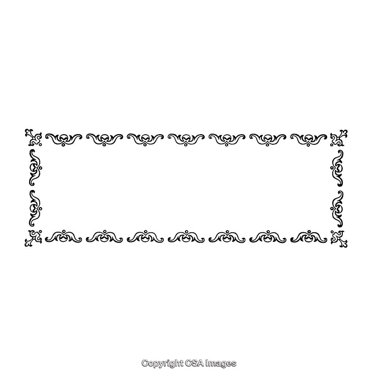 Elegant Black and White Decorative Ornamental Border for Design Projects