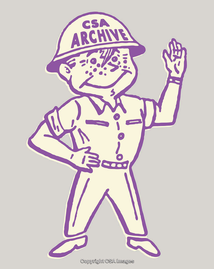 Hand-Drawn Illustration of a Smiling Character in Vintage Style Artwork
