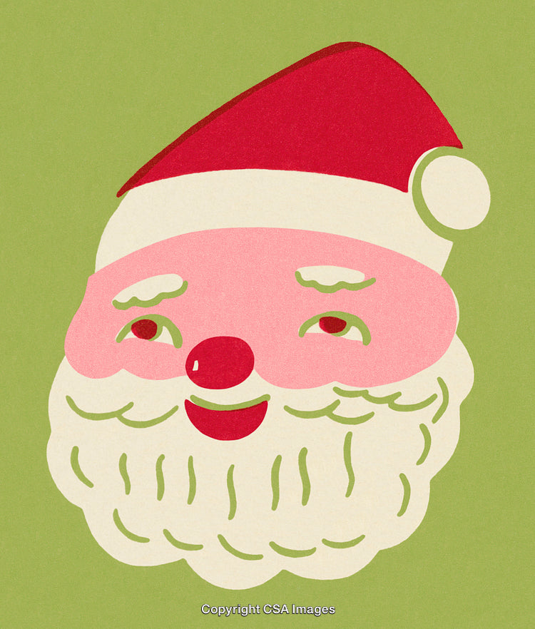 Colorful Illustration of Santa Claus in a Festive Holiday Style