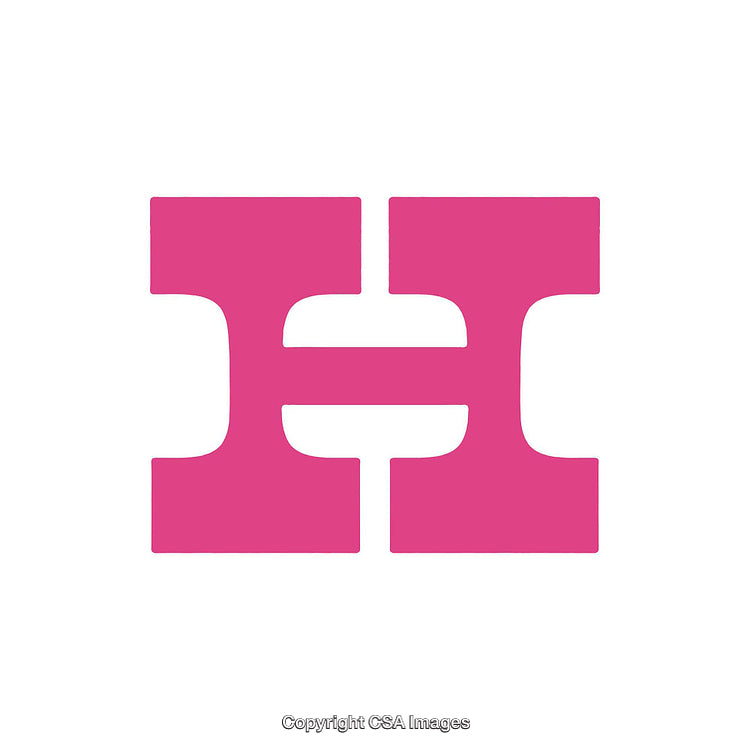 Pink Geometric Symbol of the Letter G on a White Background