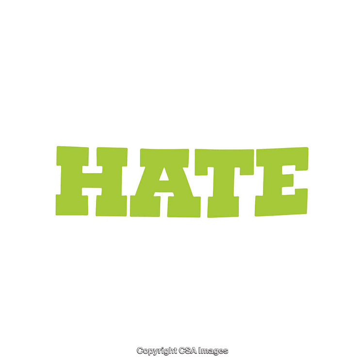 Bold Green Text Typography Representing Negative Emotion