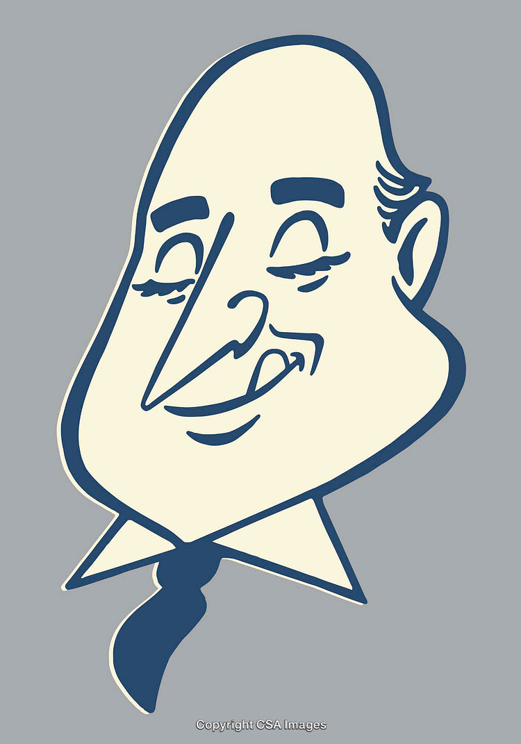 Minimalist Line Art Illustration of a Smiling Person in Profile View
