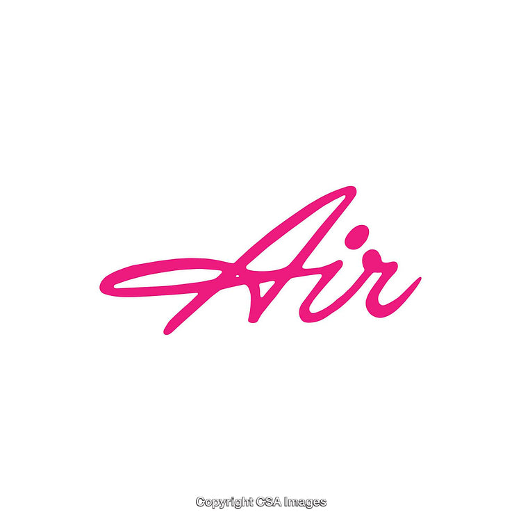 Stylish Pink 'Air' Text Logo on Minimalist White Background