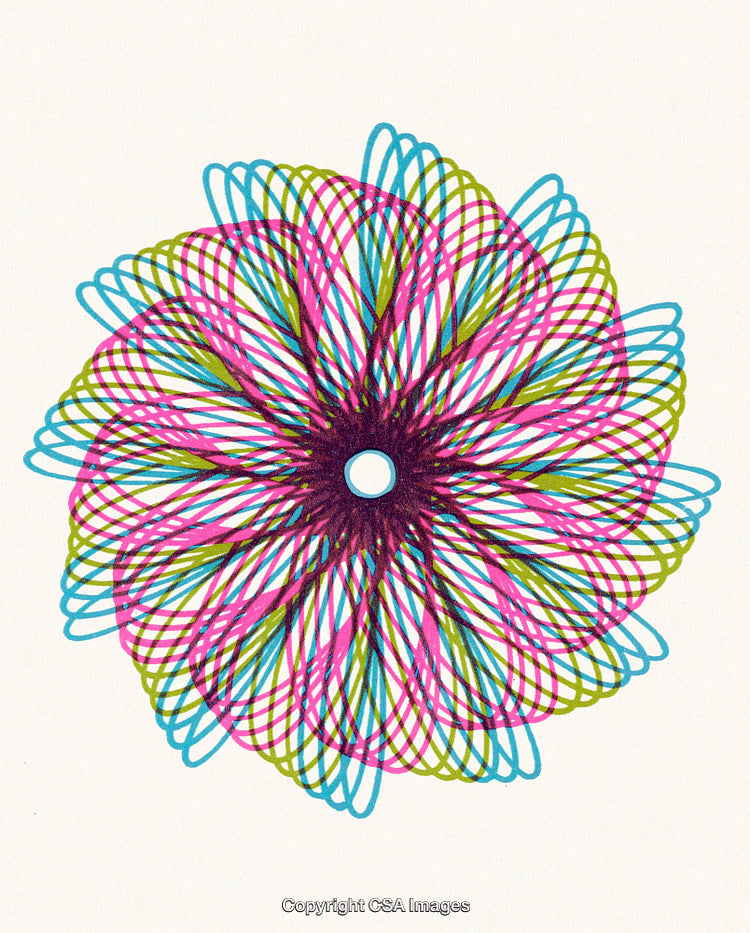 Colorful Abstract Spirograph Design with Geometric Patterns and Vibrant Shapes