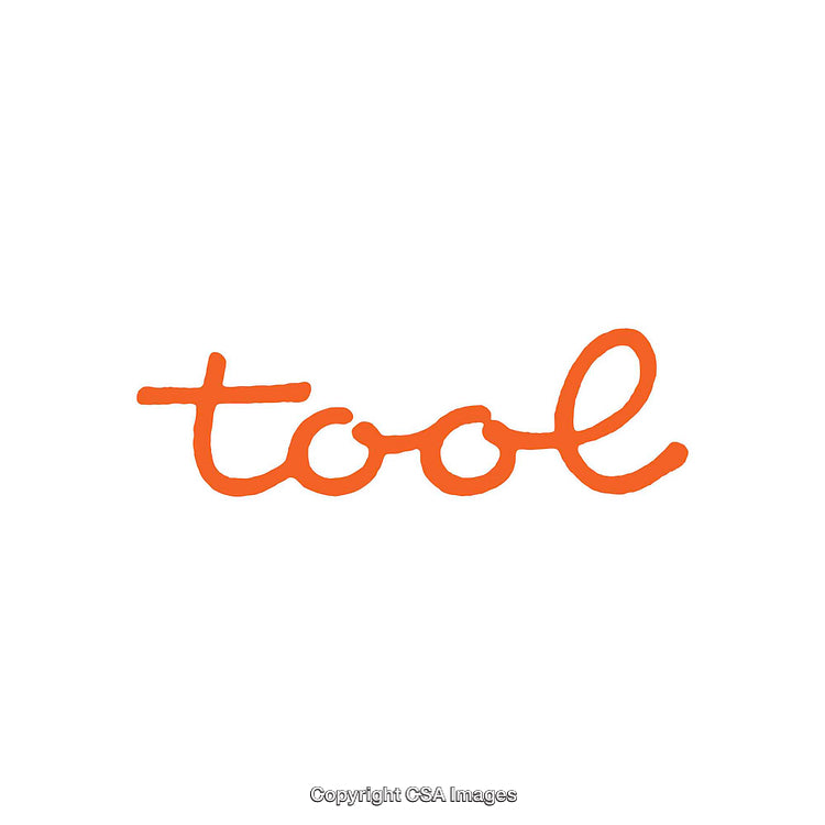 Orange Stylized Word 'Tool' on a White Background