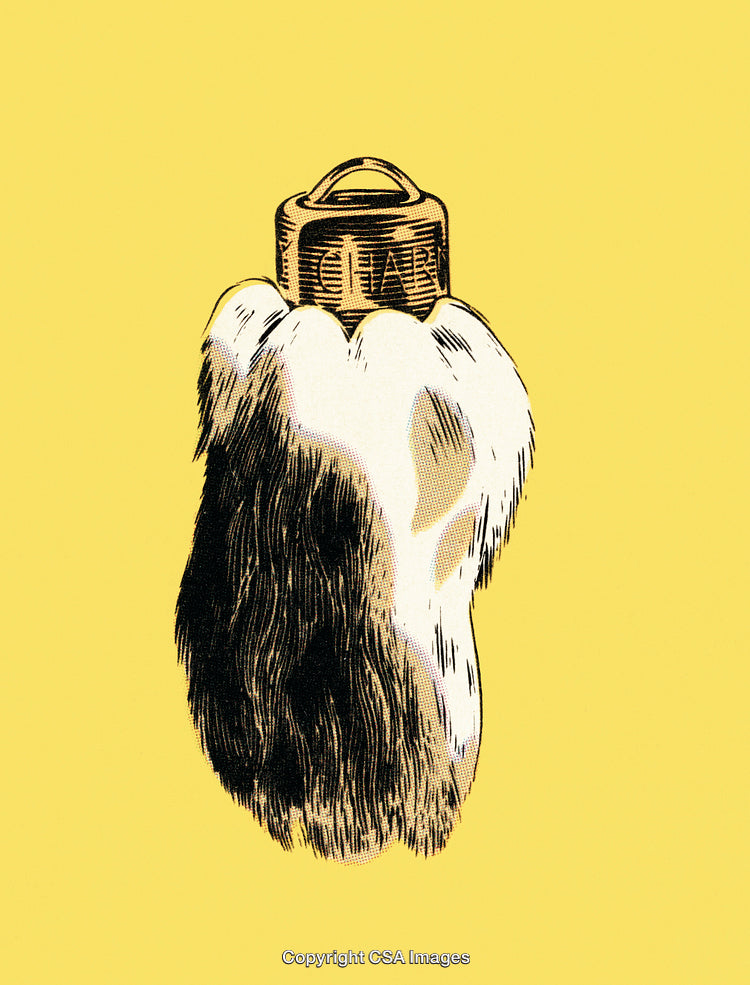 Stylized Comic Illustration of a Bell on a Textured Background