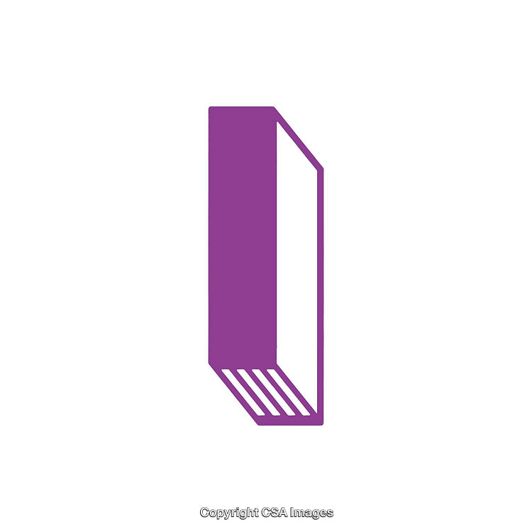 Illustration of Purple Number One Icon on White Background