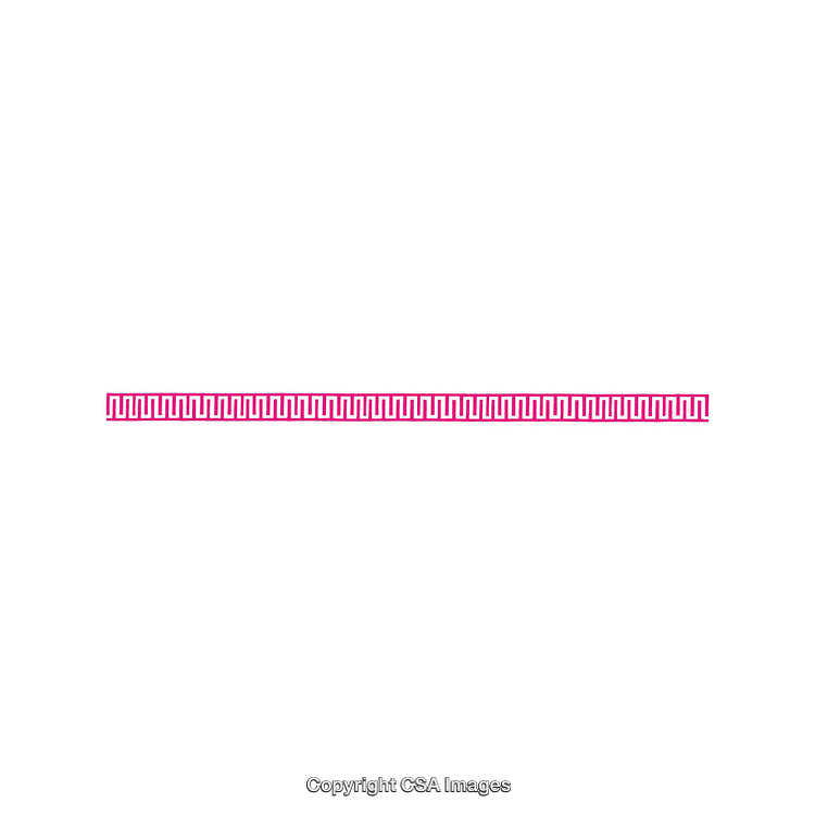 Minimalistic Geometric Pattern With Symmetrical Pink Line on White Background
