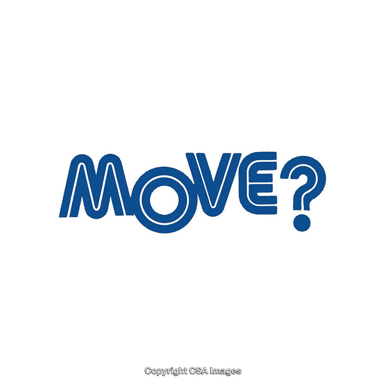 Creative Word Art Featuring the Word Move with a Question Mark