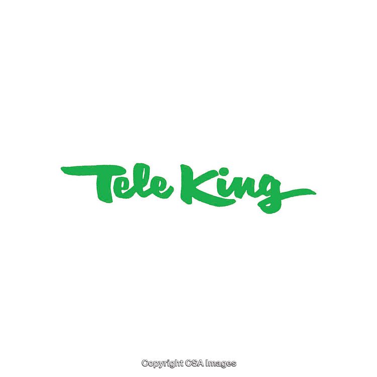 Green Tele King Logo in Script Font on White Background