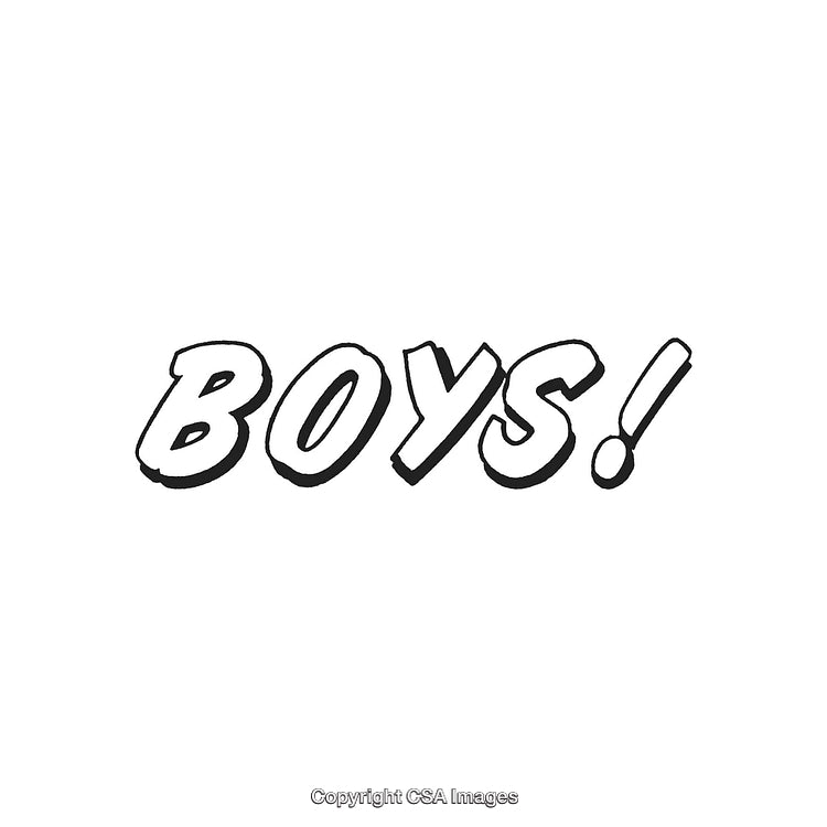 Black and White Text Graphic with Bold Lettering and Exclamation Mark