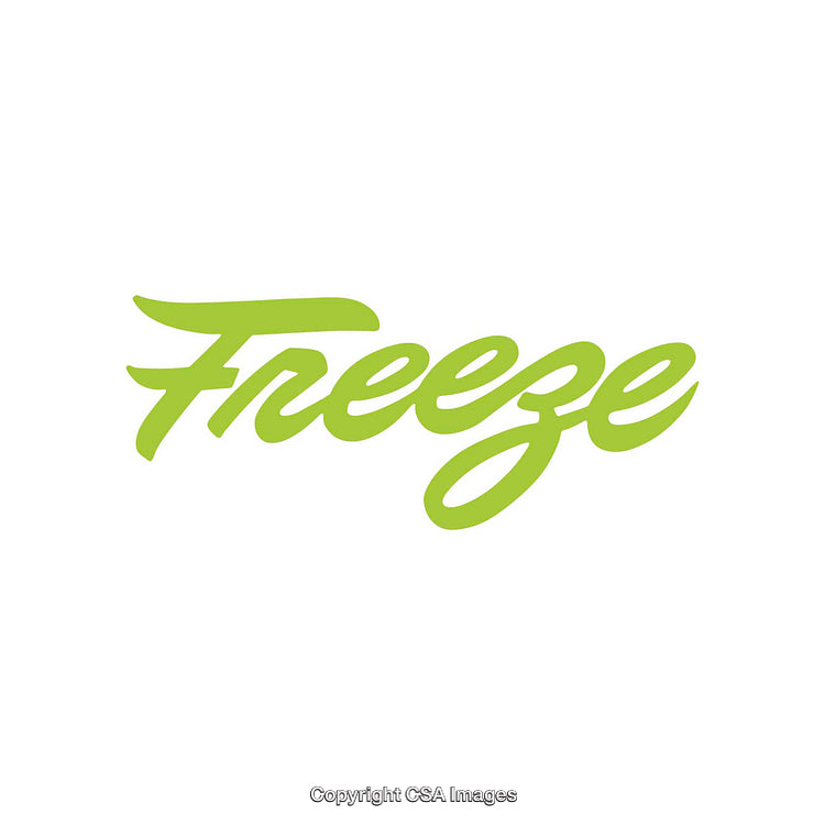Minimalist Green Freeze Text on a Clean Background