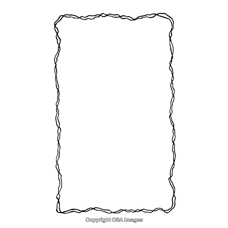 Simple Black and White Border With Organic Hand-Drawn Style