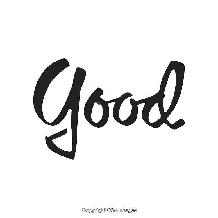 Creative Handwritten Typography Featuring the Word ‘Good’ in Stylish Script