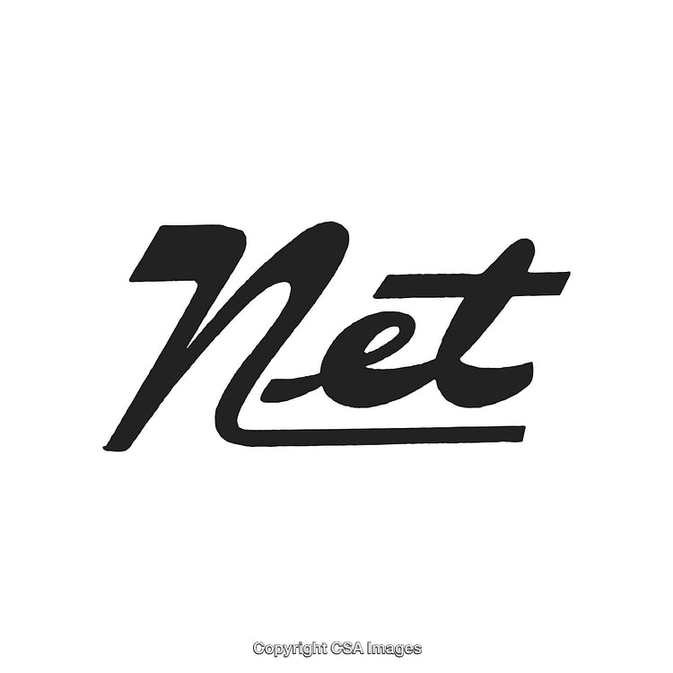 Elegant Handwritten 'Net' Text with Minimalist Artistic Touch
