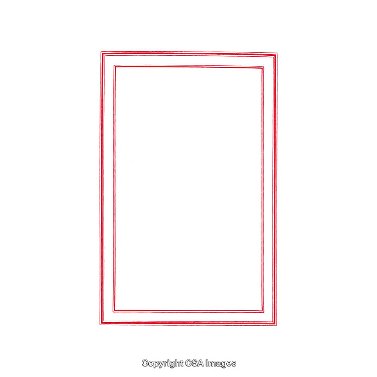 Minimalist Red Border Design on a White Background for Elegant Art