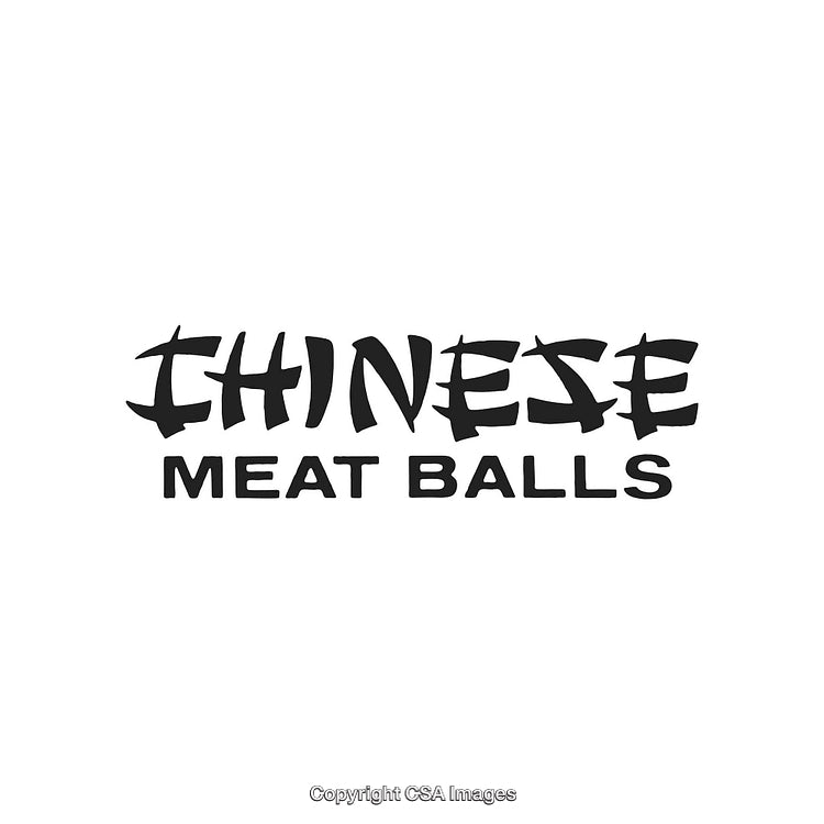 Chinese Food Logo Displaying Bold Text Design with Unique Calligraphy Style