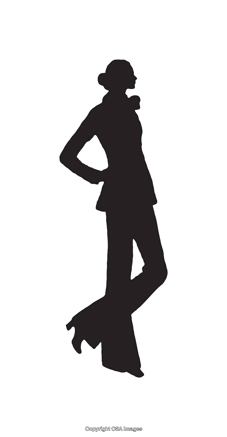 Silhouette of a Woman Standing in a Confident Pose