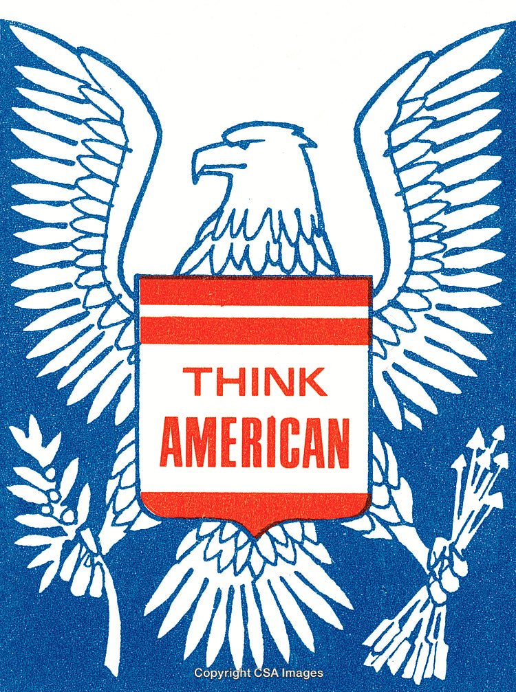 Bold American Symbol with Patriotic Eagle and Inspiring Message Design