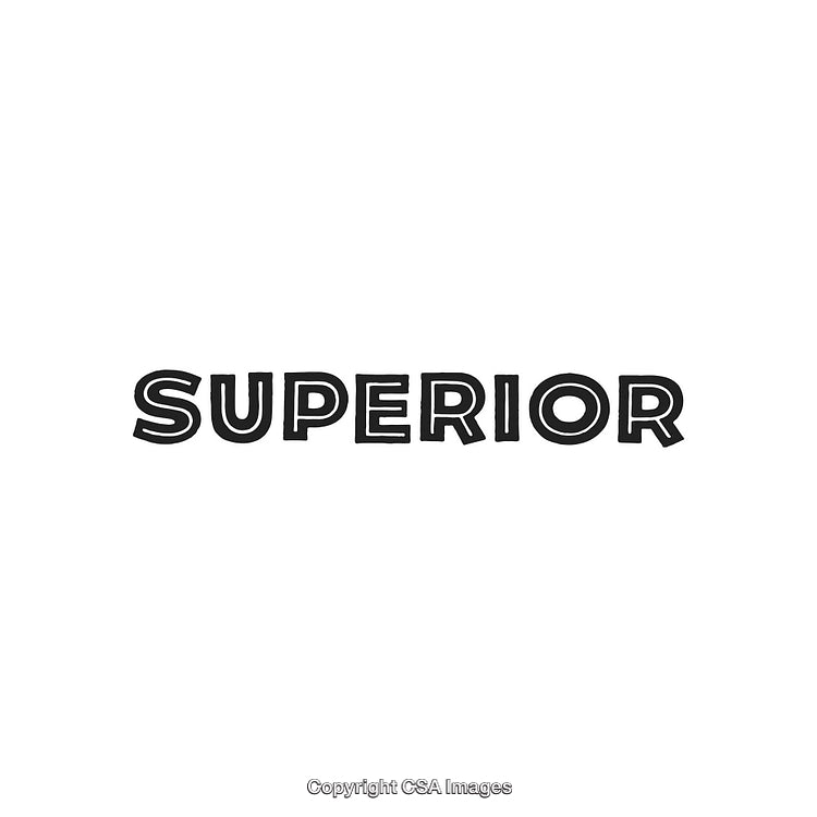 Superior Text in Bold Black Font on a White Minimalist Background