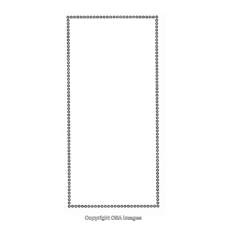 Decorative Rectangular Black and White Patterned Border for Design Use