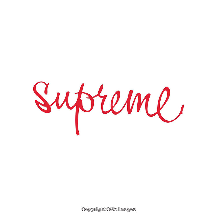 Red Handwritten Style Typography on Simple White Background