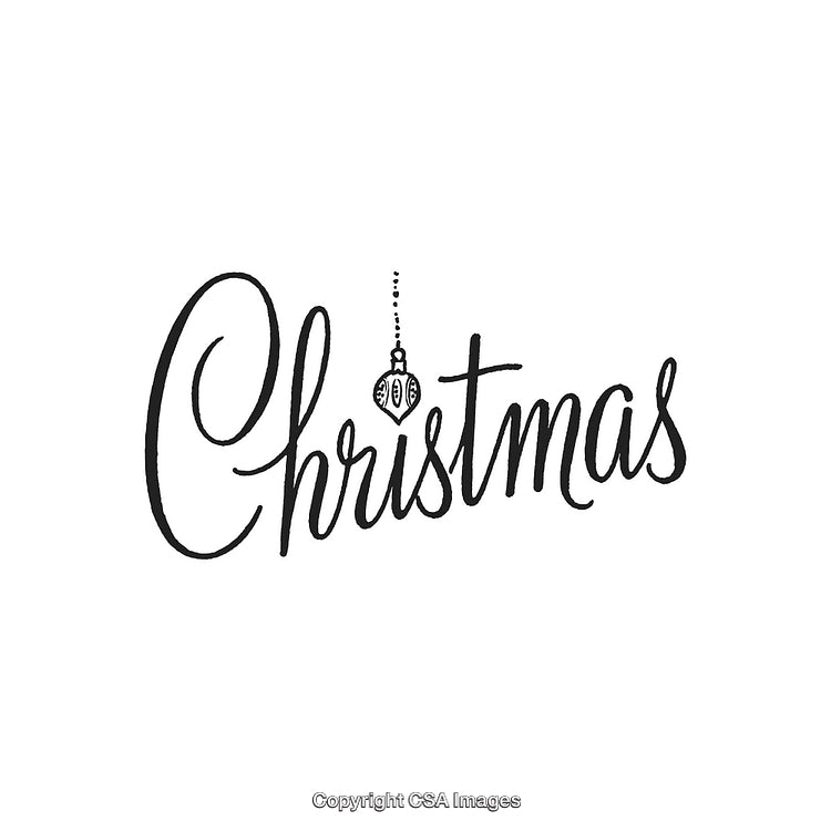 Elegant Handwritten Christmas Lettering With Ornament Decoration