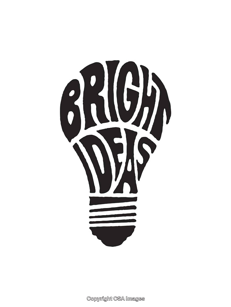 Creative Line Art Depiction of a Lightbulb Shaped As 'Bright Ideas'
