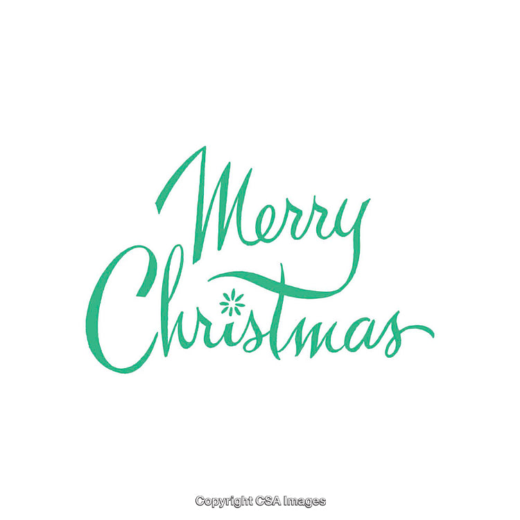 Green Merry Christmas Typography Design on a Clean White Background